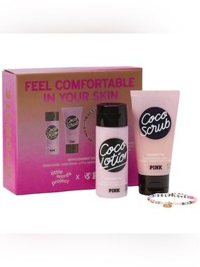 Victoria’s Secret Coconut Oil Gift Set PINK  x Little Words Project Lotion Scrub